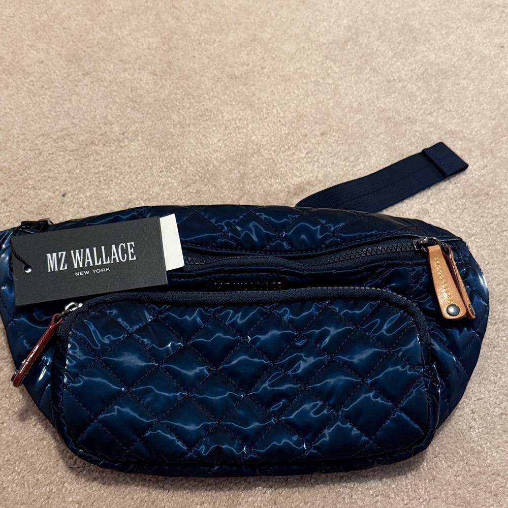 MZ Wallace Midnight Blue Quilted Belt Bag